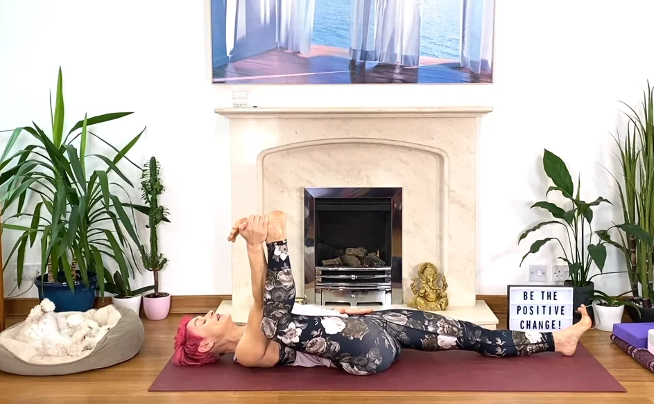Olga Oakenfold - Strengthening Hips and Back. Triangle, Reversed Triangle, Chair, Locust and Relaxing Fish Pose.