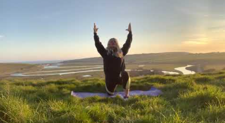 Eva Kristlova - Sunset yoga in Cuckmere Haven