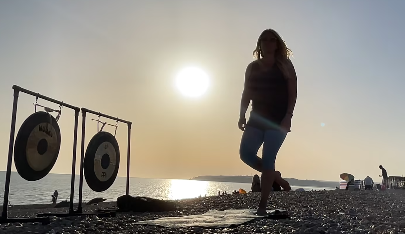 Eva Kristlova - Sunset Beach Yoga in Seaford