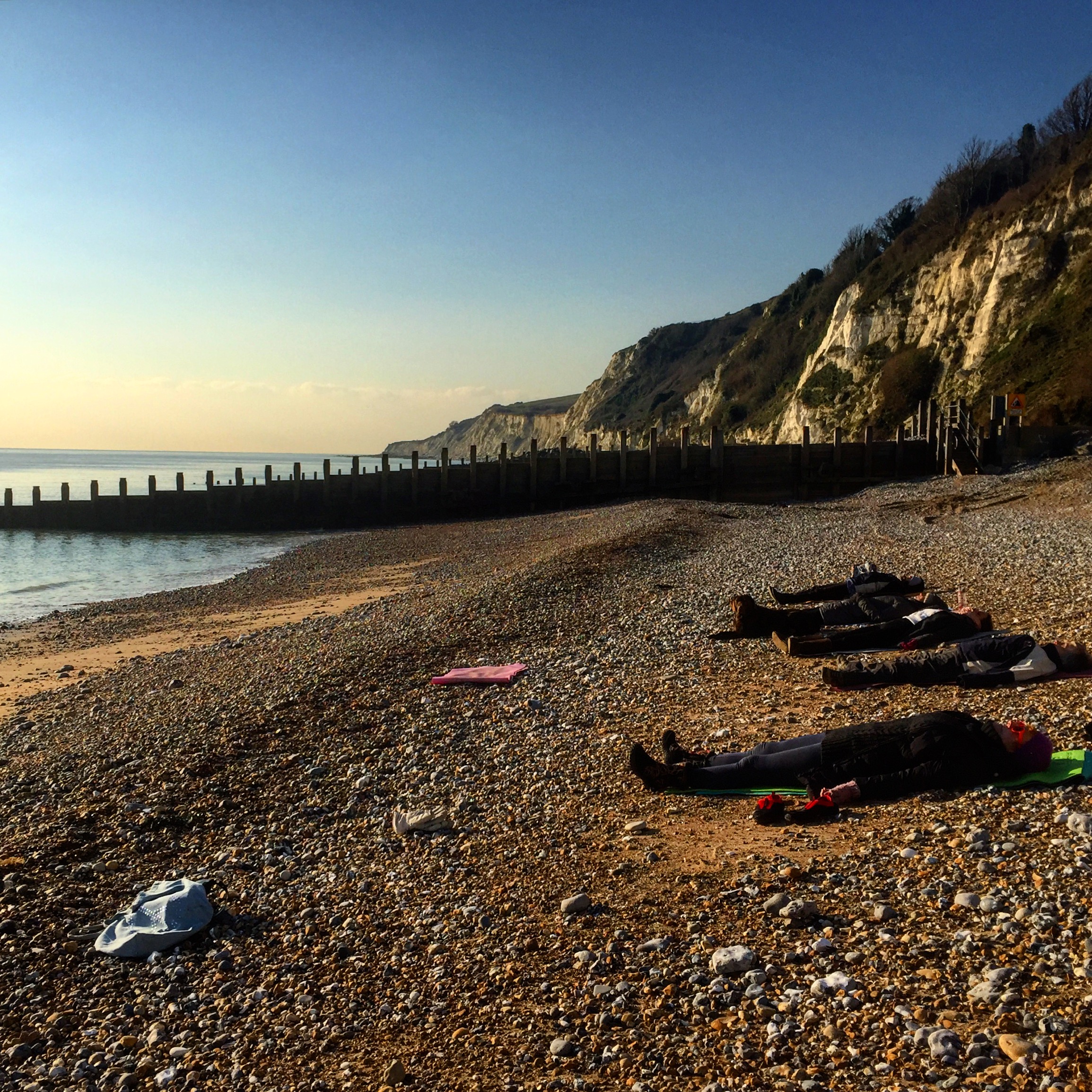 Beach Yoga in January. In England..