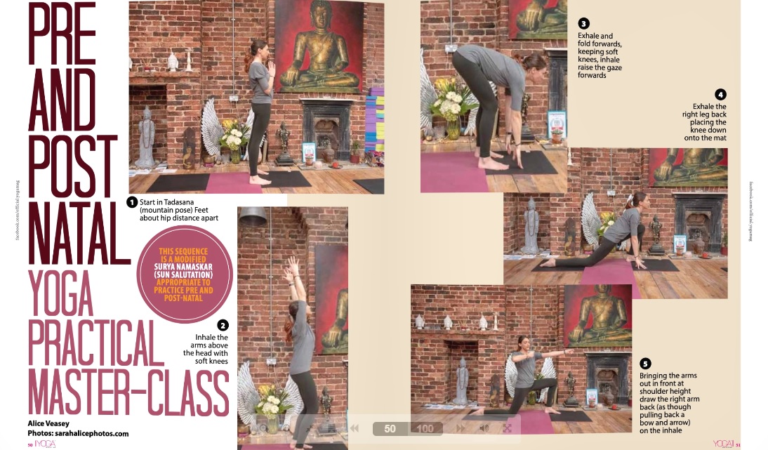 Alice’s Masterclass in the YOGA Magazine